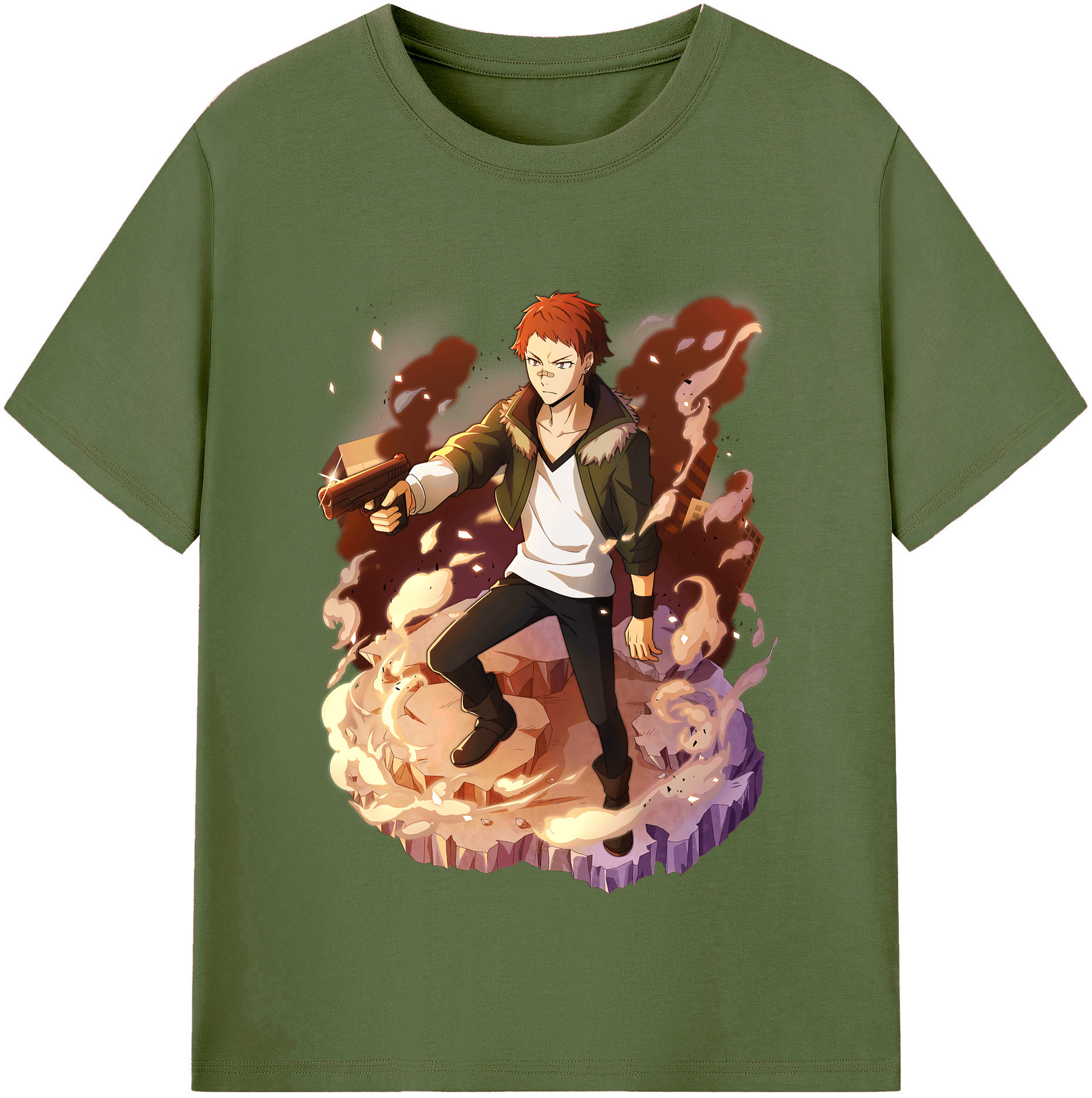 （画像用） 文豪ストレイドッグス Bungo Stray Dogs 綿100％半袖Tシャツ（フロントプリント）